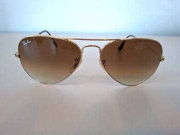 Rayban Aviator Gold sans lunettes, Enlèvement ou Envoi, Comme neuf, Lunettes