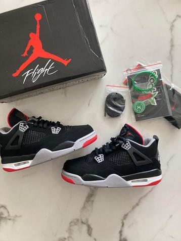 Jordan 4 Retro Bred Maat 35 T/M 47 beschikbaar voor biedingen