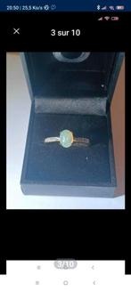 Prachtige vergulde sterling zilveren ring met opaal, Handtassen en Accessoires, Nieuw, Goud, Ophalen of Verzenden, Geel