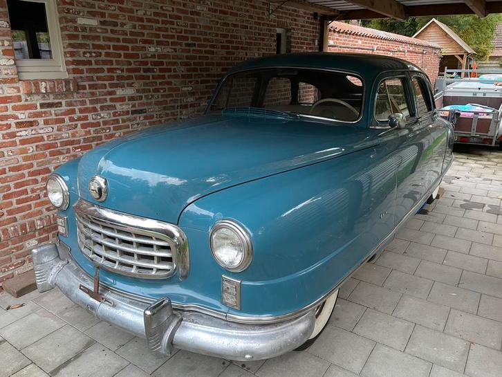 Nash airflyte 600, Auto's, Oldtimers, Particulier, Overige merken, Benzine, Berline, 5 deurs, Handgeschakeld, Blauw, Grijs, Stof