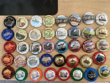 40 verschillende gebouwen champagne capsules beschikbaar voor biedingen