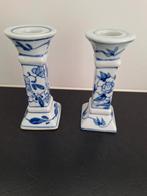 2 kleine delfste kandelaars, Ophalen of Verzenden