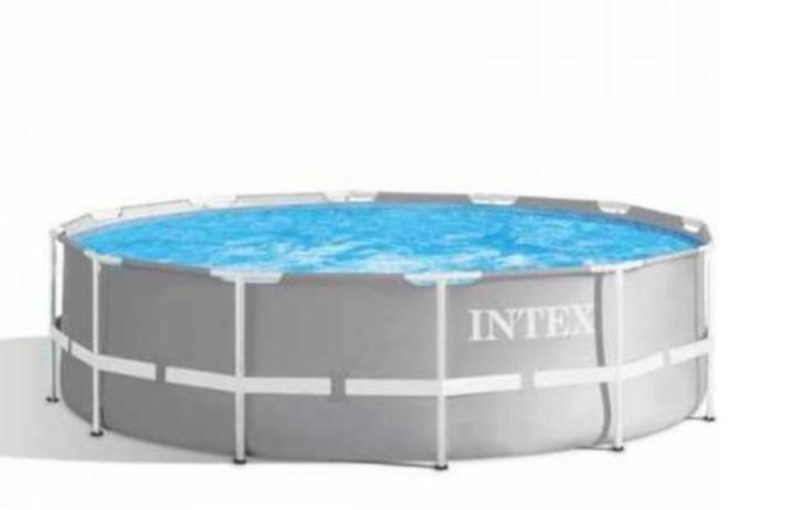 Zwembad Intex Prism Frame 366 x 99 (ZONDER liner, met trap), Tuin en Terras, Zwembaden, Gebruikt, Opzetzwembad, 80 tot 120 cm