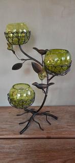 Zwart metalen kandelaar/boomtak, Antiek en Kunst, Ophalen of Verzenden