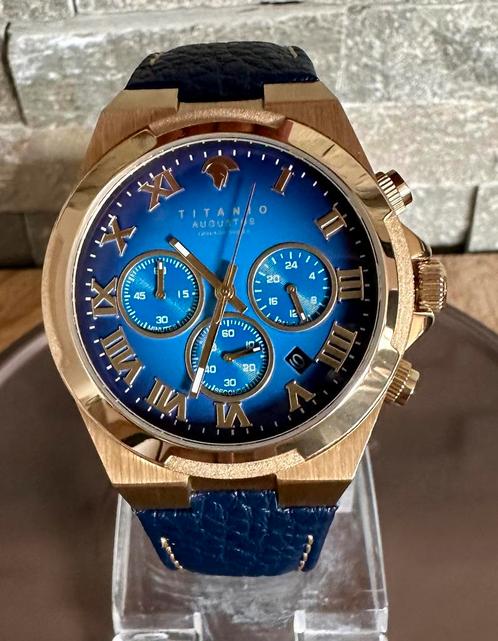 TITANIO AUGUSTUS SPORT CHRONO T.W.V.499€! 💯%NIEUW!, Handtassen en Accessoires, Sporthorloges, Nieuw, Ophalen of Verzenden