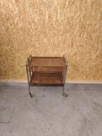 Serveerwagen / Trolley – Jaren ’60 / ’70 – Hout & Chroom, Huis en Inrichting, Kunststof, Gebruikt, Info@keukiesshop.com, 60 cm of meer