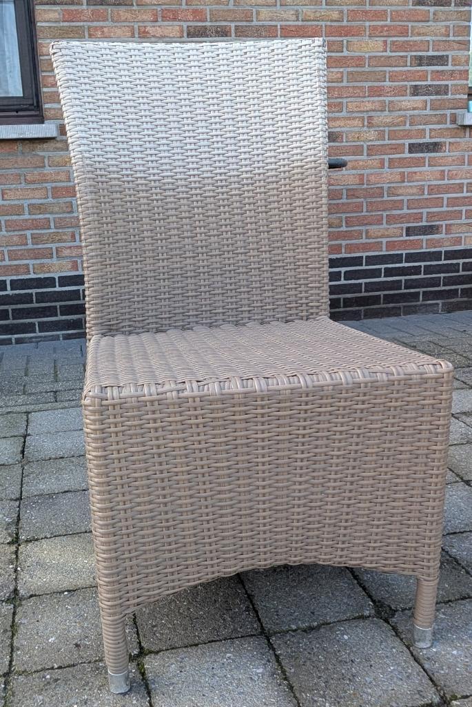 4 Stevige tuinstoelen, Tuin en Terras, Tuinstoelen, Gebruikt, Kunststof, Ophalen