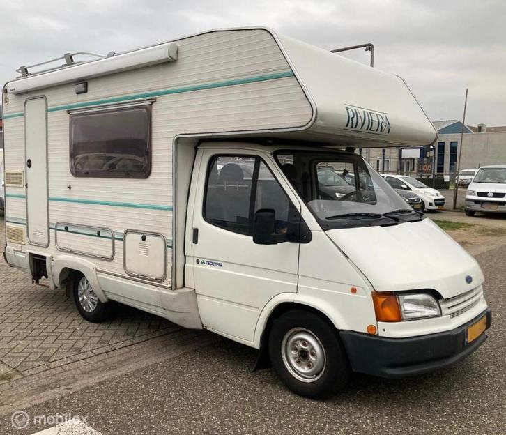 Ford Transit Riviera Camper HOBBYPROJEKT LEES ADVERTENTIE !, Caravans en Kamperen, Mobilhomes, Particulier, Ford, Diesel, Handgeschakeld