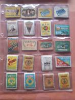 20 vintage etiketten lucifersdoosjes/labels matchboxes TABAK, Verzamelen, Rookartikelen, Aanstekers en Luciferdoosjes, Gebruikt