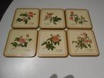 sous-verres vintage PJ Redoute 6 roses 10,5 x 10,5, Enlèvement ou Envoi, Comme neuf