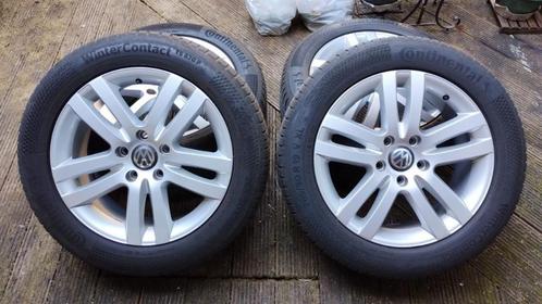 VW en Audi velgen met Continental winterbanden 265/50 R19 XL, Auto-onderdelen, Banden en Velgen, Band(en), Winterbanden, 19 inch