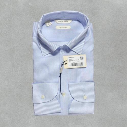 Lichtblauw gestreept overhemd van Suitsupply – W38 - Nieuw, Kleding | Heren, Overhemden, Nieuw, Halswijdte 38 (S) of kleiner, Blauw