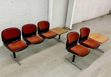 Vintage 3-zits wachtkamerbank Drabert Stahlmöbel 1970 beschikbaar voor biedingen