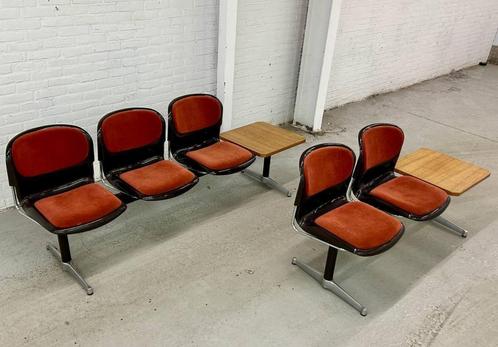 Vintage 3-zits wachtkamerbank Drabert Stahlmöbel 1970, Verzamelen, Retro, Verzenden