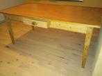 Houten eettafel (grenen) met lade 180 L, 90 B, Huis en Inrichting, Tafels | Eettafels, Ophalen, Gebruikt, 50 tot 100 cm, 150 tot 200 cm