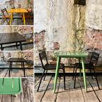 Retro rasa tafel | binnen-  buitengebruik ( grote voorraad), Ophalen of Verzenden, Nieuw, Vierkant, Metaal