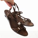 Zeer Mooie Leren Mia Via Sandalen s1 (Maat 40) € 40,-, Bruin, Verzenden, Mia Via, Sandalen of Muiltjes