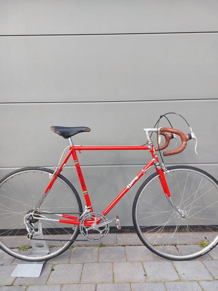Vintage rode koersfiets "The Cap", Fietsen en Brommers, Fietsen | Oldtimers, 55 tot 59 cm, Jaren '60 of nieuwer, Ophalen
