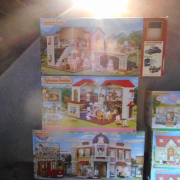 Sylvanian familie huizen meubels,figuurtjes auto's enzo beschikbaar voor biedingen