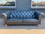 Engelse Chesterfield zetel zwart GRATIS GELEVERD, Ophalen of Verzenden, Leer