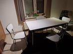 Vintage keukentafel met 4 stoelen, Huis en Inrichting, Tafels | Eettafels, Ophalen, Gebruikt, 100 tot 150 cm, 50 tot 100 cm