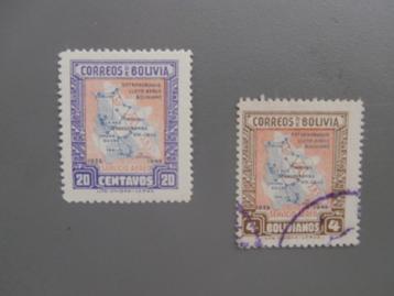 Postzegels Bolivia 1945 Luchtvaart en 1976 Bicentenary