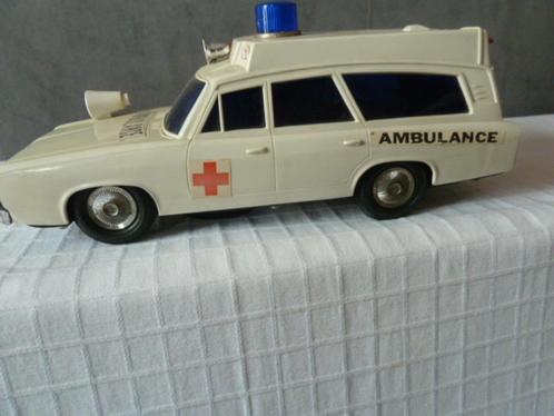 Oude ambulance jaren 60/70 19cm frictie Japan., Verzamelen, Speelgoed, Gebruikt, Ophalen of Verzenden