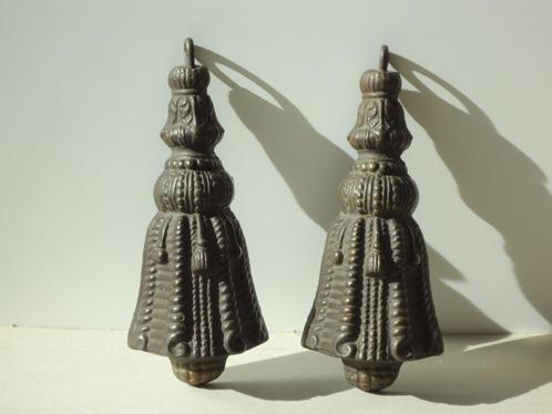 paar XIXE. tegengewichten kloppers  N M à HUY passementerie, Antiek en Kunst, Antiek | Brons en Koper, Brons, Ophalen of Verzenden
