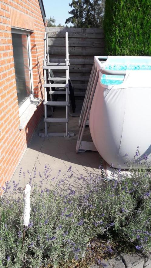 Zwembad en zandfilter en warmtepomp, Tuin en Terras, Zwembaden, Gebruikt, Opzetzwembad, 120 cm of meer, 400 cm of meer, 200 tot 300 cm