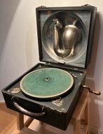 Antieke draagbare grammofoon – DECCA, Antiek en Kunst, Antiek | Tv's en Audio, Ophalen