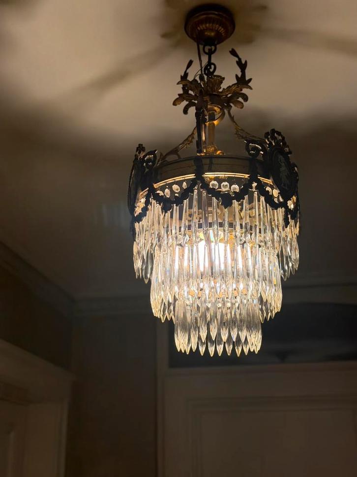 Klassieke plafondlamp, Huis en Inrichting, Lampen | Hanglampen, Zo goed als nieuw, Metaal, Ophalen