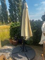 Zweef parasol met voet, Tuin en Terras, Parasols, Ophalen, Zo goed als nieuw