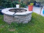 Vuur korf sten  rond 1.5 m  h .44 cm, Tuin en Terras, Ophalen of Verzenden, Zo goed als nieuw