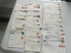 32 omslagen met postzegels Zweden,Denemarken,Nederland,....., Envoi, Danemark, Affranchi
