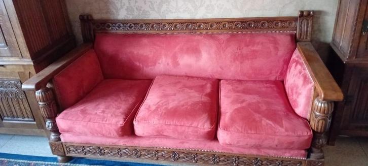 salon, Huis en Inrichting, Zetels | Complete zithoeken, Zo goed als nieuw, Hout, Ophalen