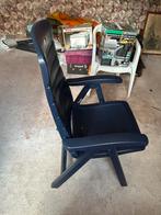 Blauwe opklapbare tuinstoel Hartman @ Jardin, Tuin en Terras, Tuinstoelen, Ophalen, Zo goed als nieuw