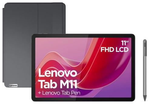 Lenovo Tab M11 + pen + boekhoesje - 8 GB/128 GB - LTE, Computers en Software, Android Tablets, Zo goed als nieuw, Wi-Fi en Mobiel internet