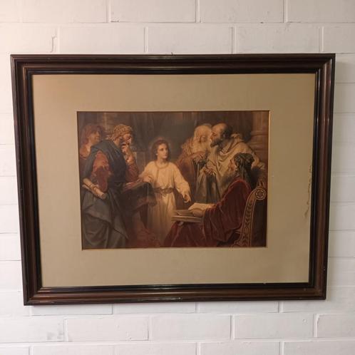 Heinrich Hofmann (1824-1911) - Museum litho - Jezus in de te, Antiek en Kunst, Kunst | Litho's en Zeefdrukken, Ophalen