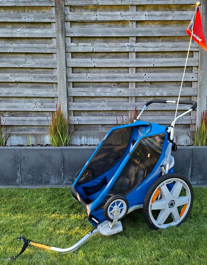 Wandel / fiets kar Chariot, Fietsen en Brommers, Fietsaccessoires | Aanhangwagens en Karren, Gebruikt, Kinderkar, Opvouwbaar, Ophalen