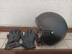 zwarte motohelm (Vince) met handschoenen, Motoren, Kleding | Motorhelmen, Ophalen, Tweedehands, L