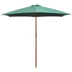 vidaXL Parasol 270x270 cm houten paal groen, Couverture de parasol, Enlèvement ou Envoi, Neuf