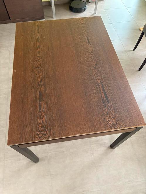 Uittrekbare tafel in wengé hout, Huis en Inrichting, Tafels | Eettafels, Gebruikt, Ophalen