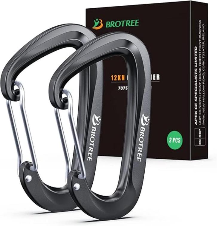 Mousqueton tactique | 8 cm | Forme en D | Nouveau, Sports & Fitness, Escalade, Neuf, Accessoire d'escalade, Envoi