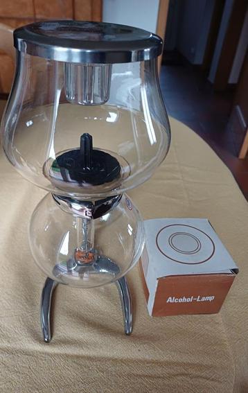 Cafetière vintage PYREX COFFEE SYPHON en verre et inox disponible aux enchères