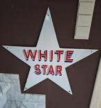Plaque émaillée Bière White Star Leopold Bruxelles, Enlèvement ou Envoi, Utilisé, Panneau publicitaire