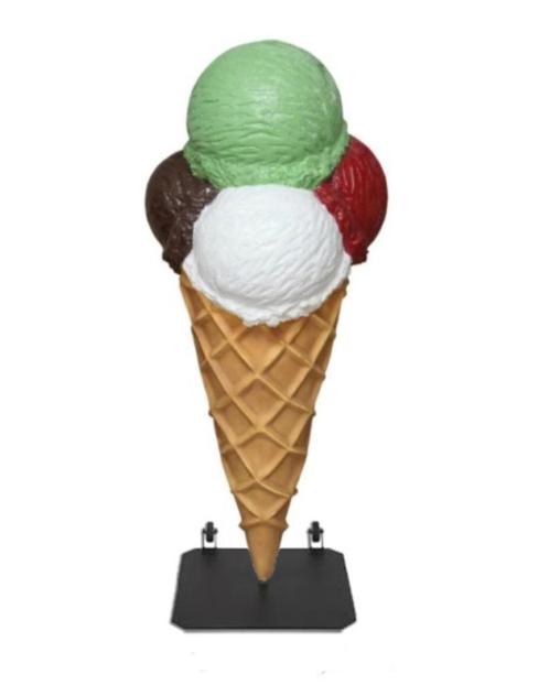 Schepijs ijsje 182 cm - reclame ijshoorn schepijs polyester, Verzamelen, Merken en Reclamevoorwerpen, Nieuw, Ophalen