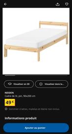 Bedframe IKEA Neiden 90x200 + boxspring LÖNSET, Ophalen, Gebruikt, 90 cm, Eenpersoons