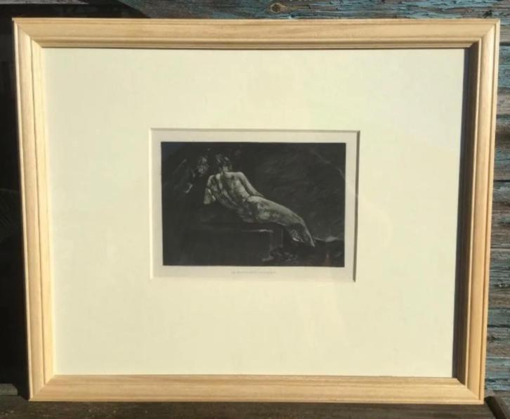 Heliogravure “La Messagière du Diable” F. Rops 82 ipv 182€, Antiek en Kunst, Kunst | Etsen en Gravures, Ophalen