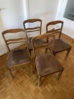 3 stoelen + 1 gratis, Huis en Inrichting, Stoelen, Ophalen, Gebruikt, Hout, Drie
