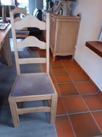 6 gezandstraalde massief eiken stoelen, Enlèvement, Utilisé, Bois, Cinq, Six Chaises ou plus